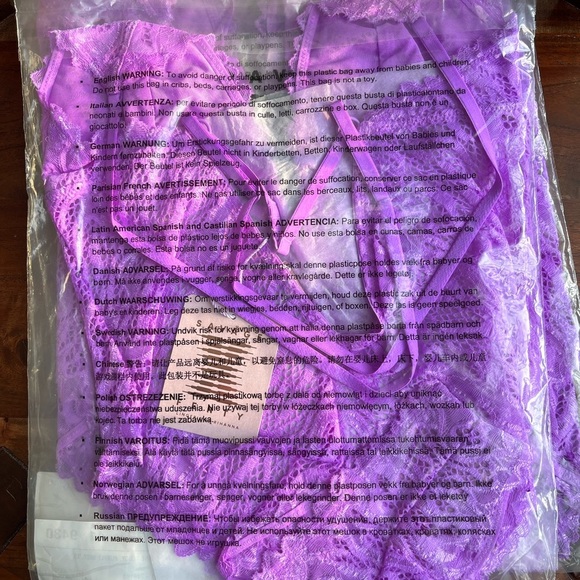 Savage X Fenty Purple Mist Fast Lane Lace Teddy - Picture 14 of 15